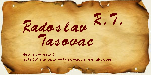 Radoslav Tasovac vizit kartica